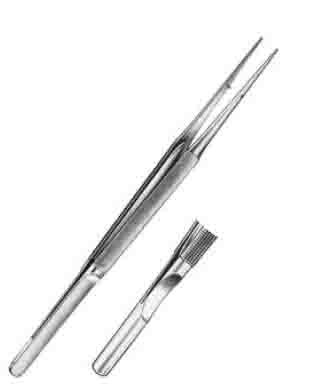 TYİNG  MİKRO FORSEPS TIRTIL SAPLI DÜZ 0,8MM 15 CM